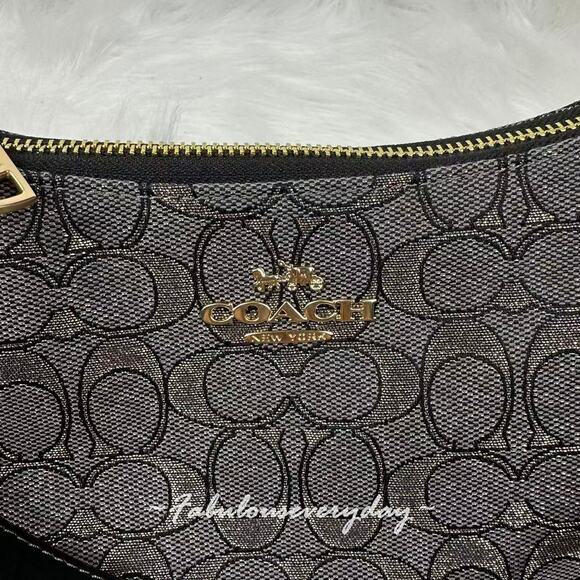 Coach Teri Shoulder Bag Crossbody In Signature Jacquard/Charcoal CCZ02 NWT - Picture 7 of 10